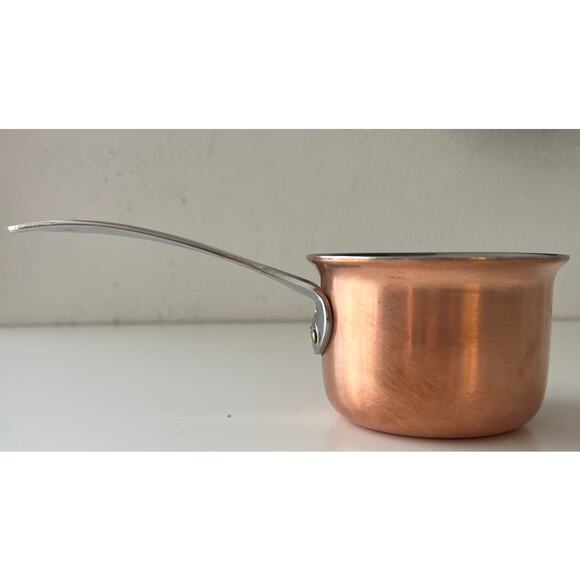 Polaris Norway Copper Clad Stainless Steel 1/3 Qt Butter Warmer Pan Excellent - Picture 1 of 7